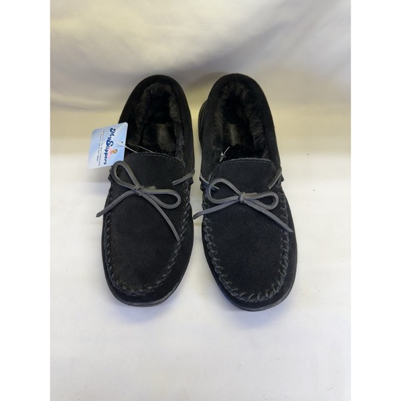 My Slippers All Season Womens Leather Suede Fleece Moccasin Slippers 9 Fur Lined - Picture 2 of 9